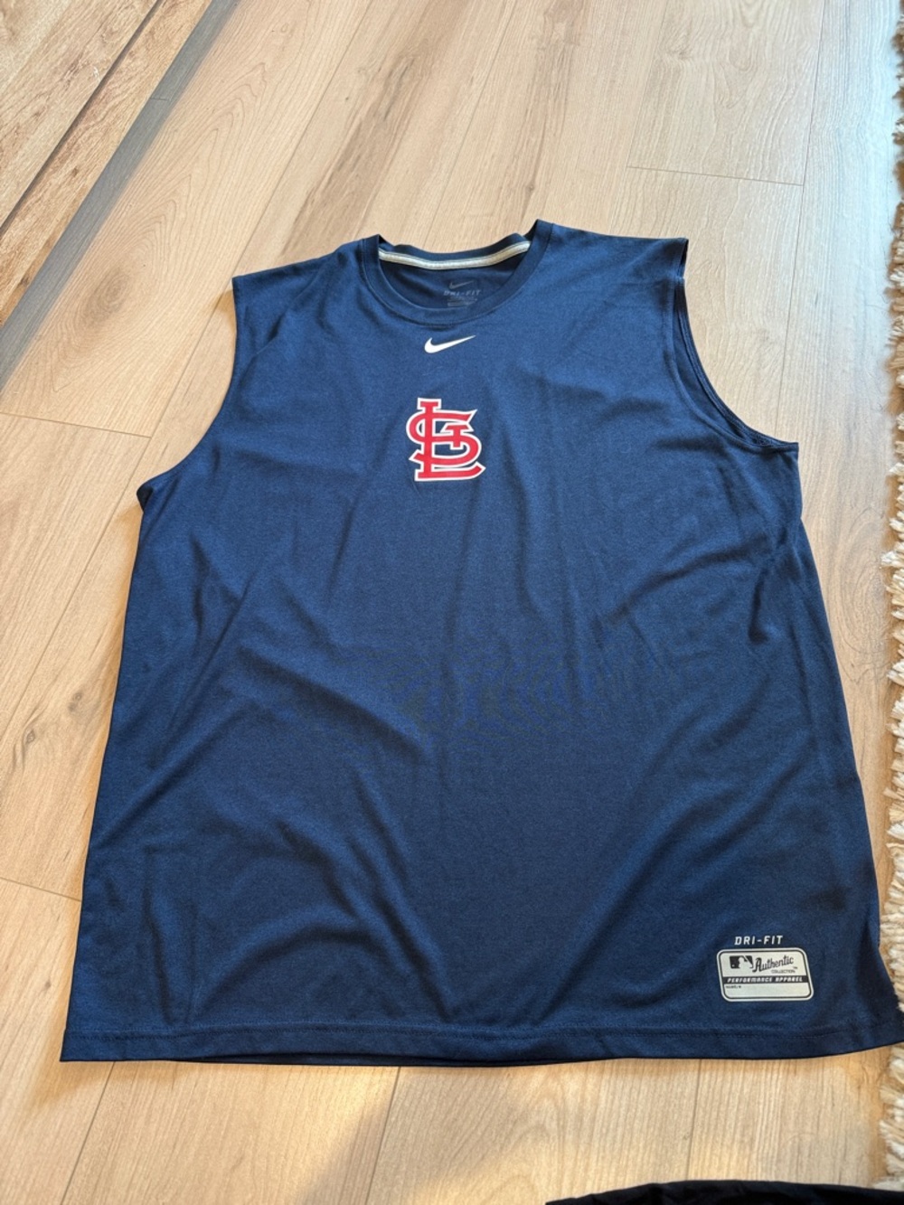 Nike Navy and Gold Dri-FIT Performance Tank Top